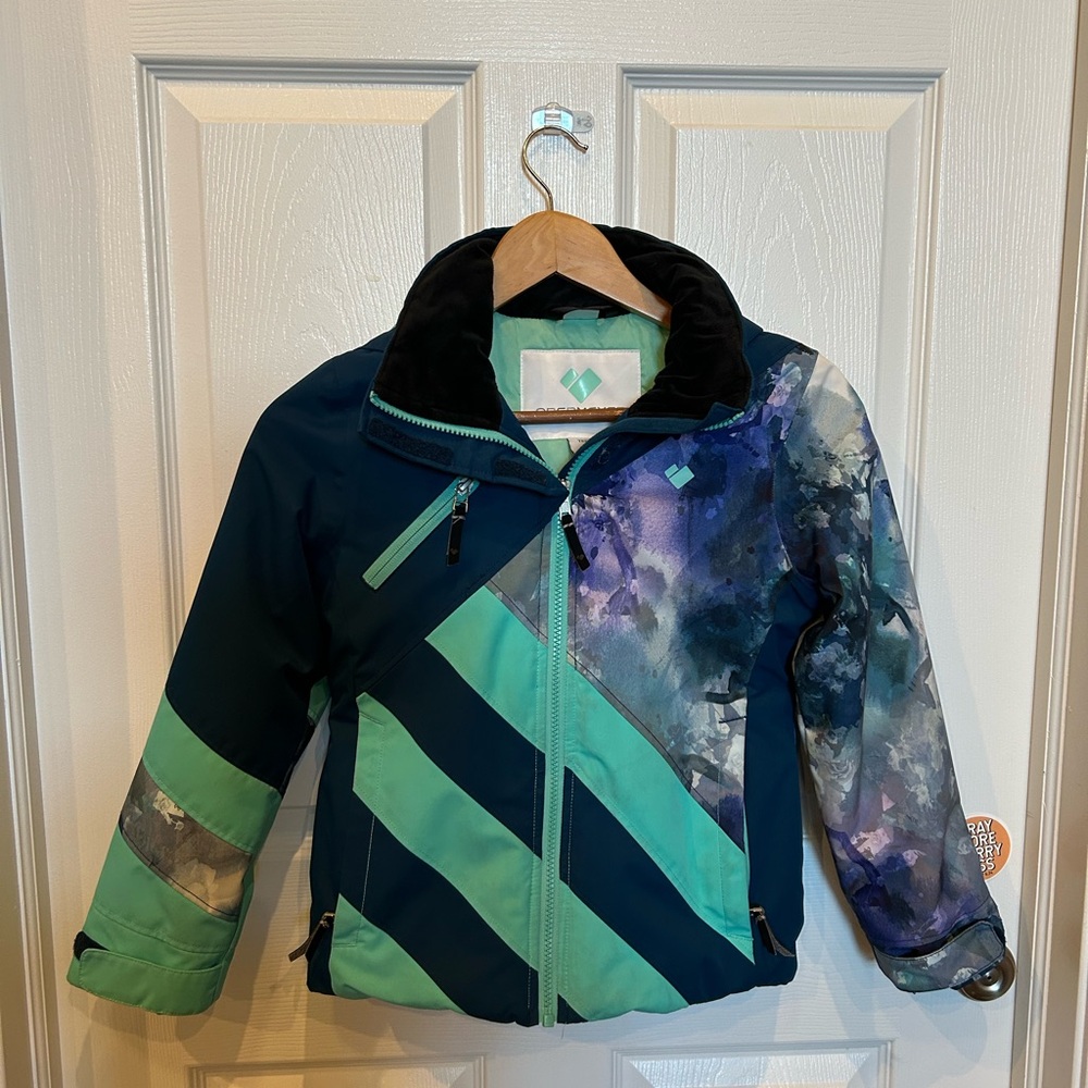 Obermeyer Blue and Green Kids Ski Jacket size s (8)